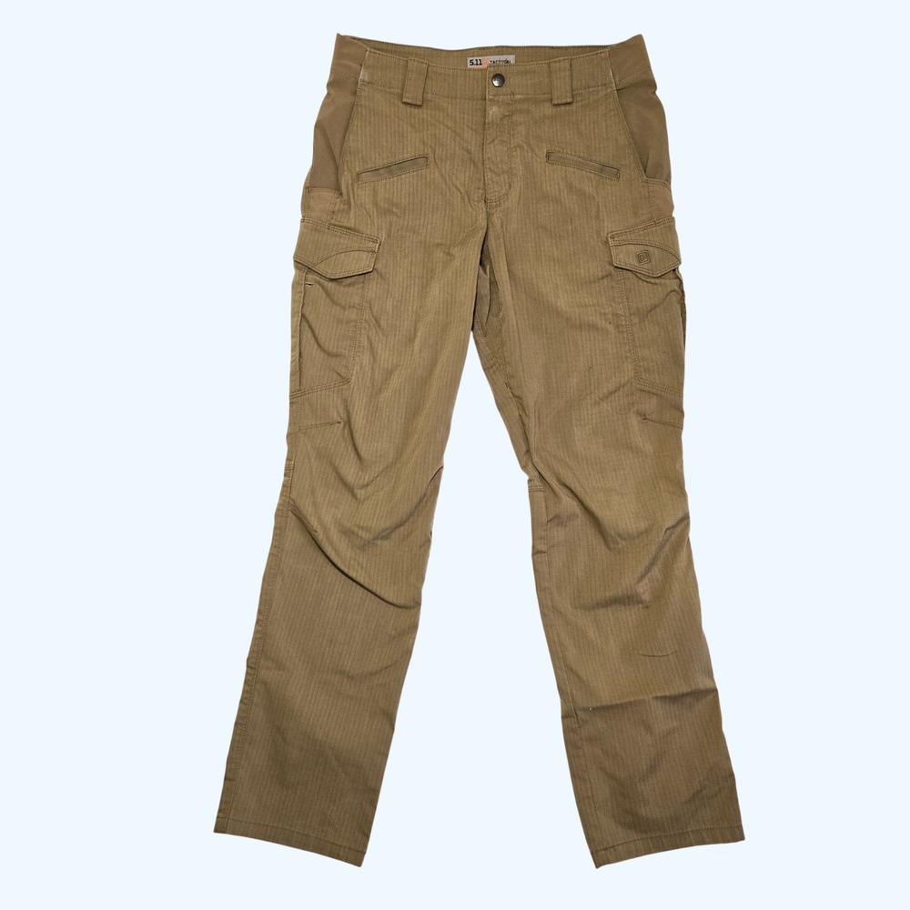 5.11 Tactical Icon Cargo Pants Khaki Brown Ripstop Mens 32x32 Work Utility READ